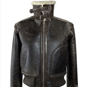 Kes NYC Leather bomber-style jacket XS